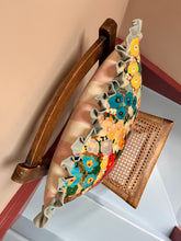 Load image into Gallery viewer, Velvet Floral + Pale Blue Frill