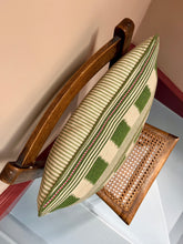 Load image into Gallery viewer, Green Square Stripe + Your Choice of Frill / Piping and Back