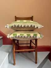 Load image into Gallery viewer, Green Square Stripe + Your Choice of Frill / Piping and Back