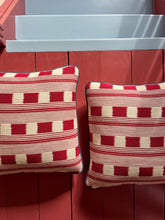 Load image into Gallery viewer, Red Square Stripe + Your Choice of Frill / Piping and Back