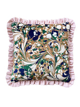 Load image into Gallery viewer, Marbled Velvet + Your Choice of Frill / Piping and Back Fabric