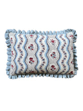 Load image into Gallery viewer, Blue Floral Ribbons + Your Choice of Frill / Piping and Back