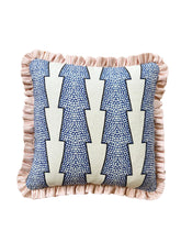 Load image into Gallery viewer, Funky Blue Stripe + Pink Candy Stripe Frill