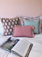 Load image into Gallery viewer, Red Gingham + Plain Pink Frill