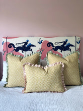 Load image into Gallery viewer, Yellow Geometric Diamond + Green Stripe Frill