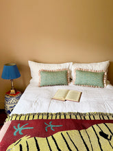 Load image into Gallery viewer, Aqua Coral + Pink Stripe Frill