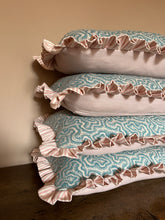 Load image into Gallery viewer, Aqua Coral + Pink Stripe Frill