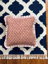 Load image into Gallery viewer, Red Geometric Diamond + Pink Stripe Frill