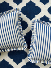 Load image into Gallery viewer, Navy Ticking Stripe + Navy Ticking Stripe Frill