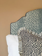 Load image into Gallery viewer, Midnight Coral + Black Ticking Stripe Frill