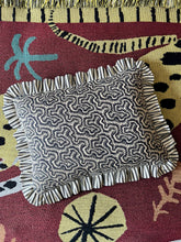 Load image into Gallery viewer, Midnight Coral + Black Ticking Stripe Frill