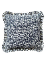 Load image into Gallery viewer, Midnight Coral + Black Ticking Stripe Frill