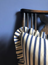 Load image into Gallery viewer, Navy Ticking Stripe + Navy Ticking Stripe Frill