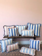 Load image into Gallery viewer, Pale Blue Wide Stripe + Pink Stripe Frill