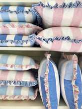 Load image into Gallery viewer, Pale Blue Wide Stripe + Pink Stripe Frill