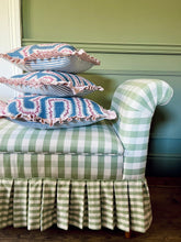 Load image into Gallery viewer, Blue and Pink Maze + Pink Stripe Frill