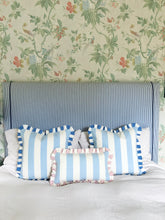 Load image into Gallery viewer, Pale Blue Wide Stripe + Indigo Stripe Frill