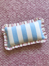Load image into Gallery viewer, Pale Blue Wide Stripe + Pink Stripe Frill