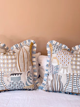 Load image into Gallery viewer, Patterned Pots + Blue Wide Stripe Frill