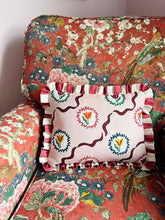 Load image into Gallery viewer, Pink Tulip + Red Wide Stripe Frill