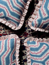Load image into Gallery viewer, Blue and Pink Maze + Pink Stripe Frill