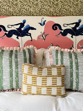 Load image into Gallery viewer, Yellow Zigzag + Dusky Pink Piping