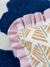 Load image into Gallery viewer, Mustard Feather + Pink Wide Stripe Frill