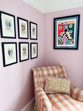 Load image into Gallery viewer, Mustard Feather + Pink Wide Stripe Frill