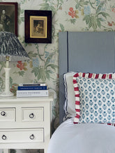 Load image into Gallery viewer, Floral Block Print + Red Wide Stripe Frill