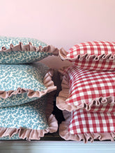 Load image into Gallery viewer, Red Gingham + Plain Pink Frill