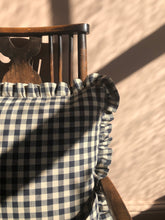 Load image into Gallery viewer, Navy Gingham + Navy Gingham Frill