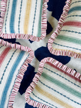 Load image into Gallery viewer, Multi Arrow Stripe + Your Choice of Frill / Piping and Back Fabric