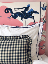 Load image into Gallery viewer, Navy Gingham + Navy Gingham Frill