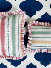 Load image into Gallery viewer, Multi Arrow Stripe + Your Choice of Frill / Piping and Back Fabric
