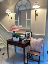 Load image into Gallery viewer, Red Block Print + Pink Stripe Frill