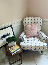 Load image into Gallery viewer, Red Block Print + Pink Stripe Frill