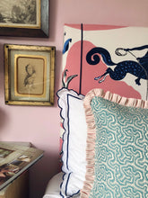 Load image into Gallery viewer, Aqua Coral + Pink Stripe Frill