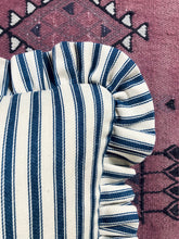 Load image into Gallery viewer, Navy Ticking Stripe + Navy Ticking Stripe Frill