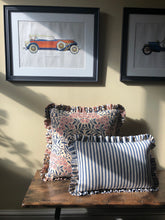 Load image into Gallery viewer, Navy Ticking Stripe + Navy Ticking Stripe Frill