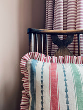 Load image into Gallery viewer, Multi Arrow Stripe + Your Choice of Frill / Piping and Back Fabric