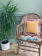 Load image into Gallery viewer, Yellow and Pink Star + Red Ticking Stripe Frill