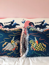 Load image into Gallery viewer, Jousting Horses + Pink Stripe Frill