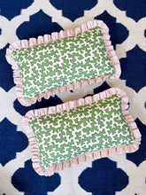 Load image into Gallery viewer, Green Squiggle + Pink Stripe Frill