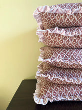 Load image into Gallery viewer, Red Geometric Diamond + Pink Stripe Frill