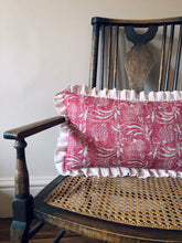 Load image into Gallery viewer, Red Pomegranate + Pink Stripe Frill
