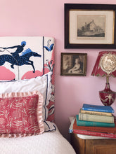 Load image into Gallery viewer, Red Pomegranate + Pink Stripe Frill