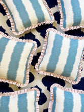 Load image into Gallery viewer, Blue Decorative Stripe + Pink Narrow Stripe Frill