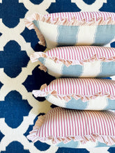 Load image into Gallery viewer, Blue Decorative Stripe + Pink Narrow Stripe Frill