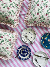 Load image into Gallery viewer, Red Strawberries + Pink Narrow Stripe Frill