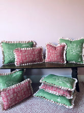 Load image into Gallery viewer, Red Pomegranate + Pink Stripe Frill